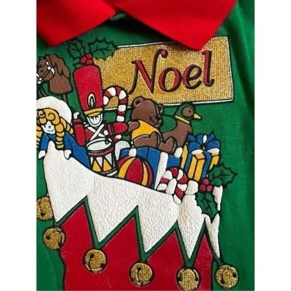 Vintage UGLY SWEATER NOEL BESTIE SIZE L made in USA - Picture 8 of 8